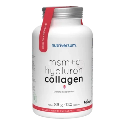 Nutriversum MSM+C Hyaluron Collagen (kollagén) - 120 kapszula 
