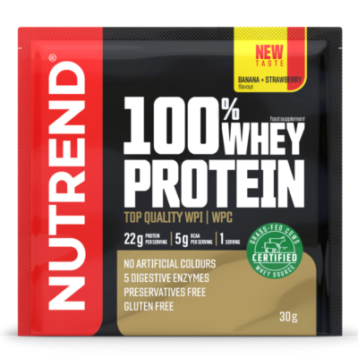NUTREND 100% Whey Protein 10x30g Banana+Strawberry