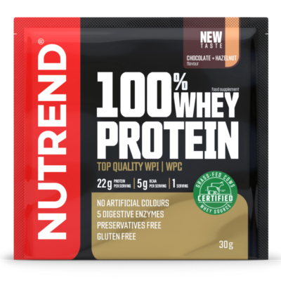 NUTREND 100% Whey Protein 10x30g Chocolate+Hazelnut