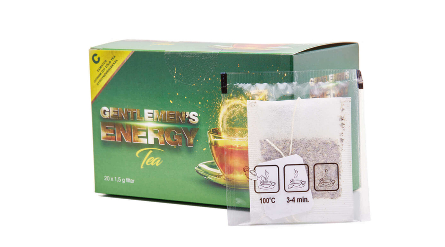 Gentlemen’s Energy Tea –  POTENCIANÖVELŐ  ÉS IMMUNERŐSÍTŐ Citromos zöld tea 20 db