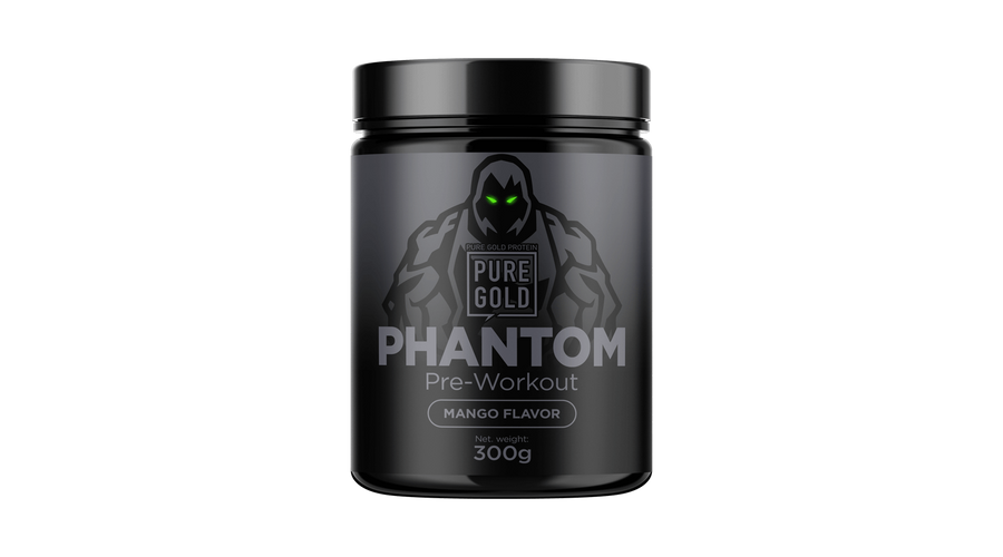 PureGold Phantom edzés előtti ízesített italpor  Mango Ízben  300 g 