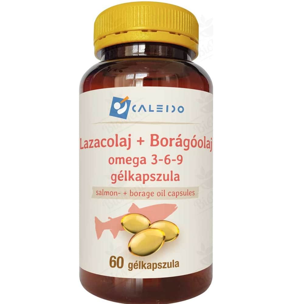 Caleido Lazacolaj + Borágóolaj Omega 3-6-9 gélkapszula 60 db