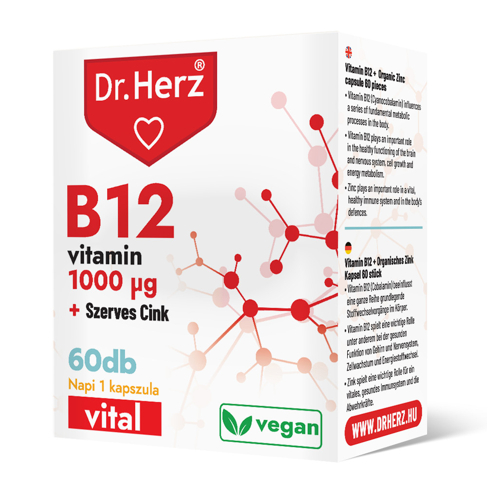 Dr Herz B12 1000 mcg + Szerves Cink kapszula 60 db 