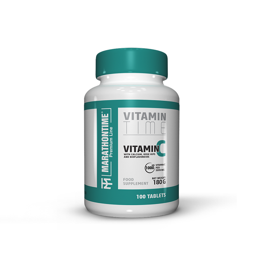 Marathontime C-vitamin 1000 mg - Bioflavonidokkal és csipkebogyó kivonattal 100 db 