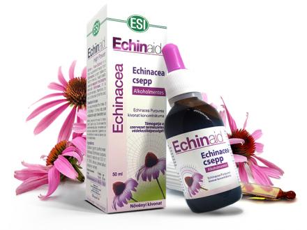 Natur Tanya ESI Alkoholmentes Echinacea csepp - Immunvédő, külső, belső gyulladások, felső légúti, húgyuti fertőzések 50 ml