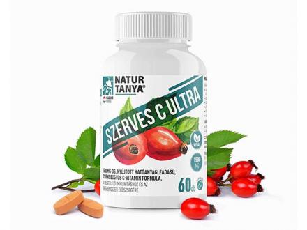 Natur Tanya Szerves C ULTRA 1500 mg Retard C-vitamin, csipkebogyó kivonattal 60 db