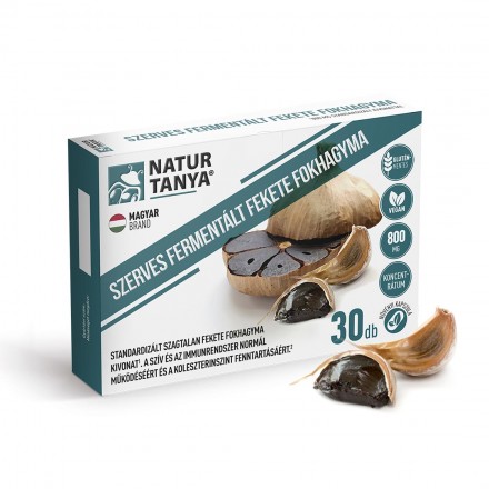 Natur Tanya® Fermentált Szagtalan Fekete Fokhagyma - 800 mg kapszula 30 db  