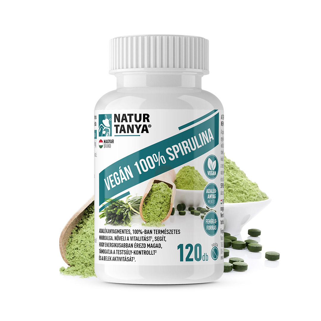 Natur Tanya Vegán 100% Spirulina tabletta 120 db 