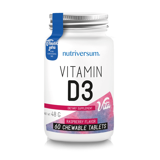 Nutriversum-D3 vitamin- 60 rágótabletta  