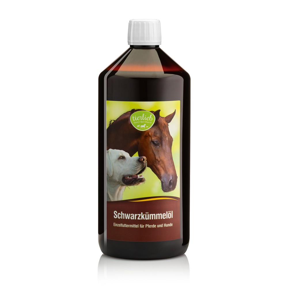 Tierlieb 100%-os tisztaságú Feketeköménymag olaj lovaknak és kutyáknak 1000 ml