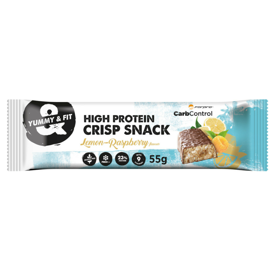 FORPRO High Protein Crisp Snack 24x55g Lemon Raspberry