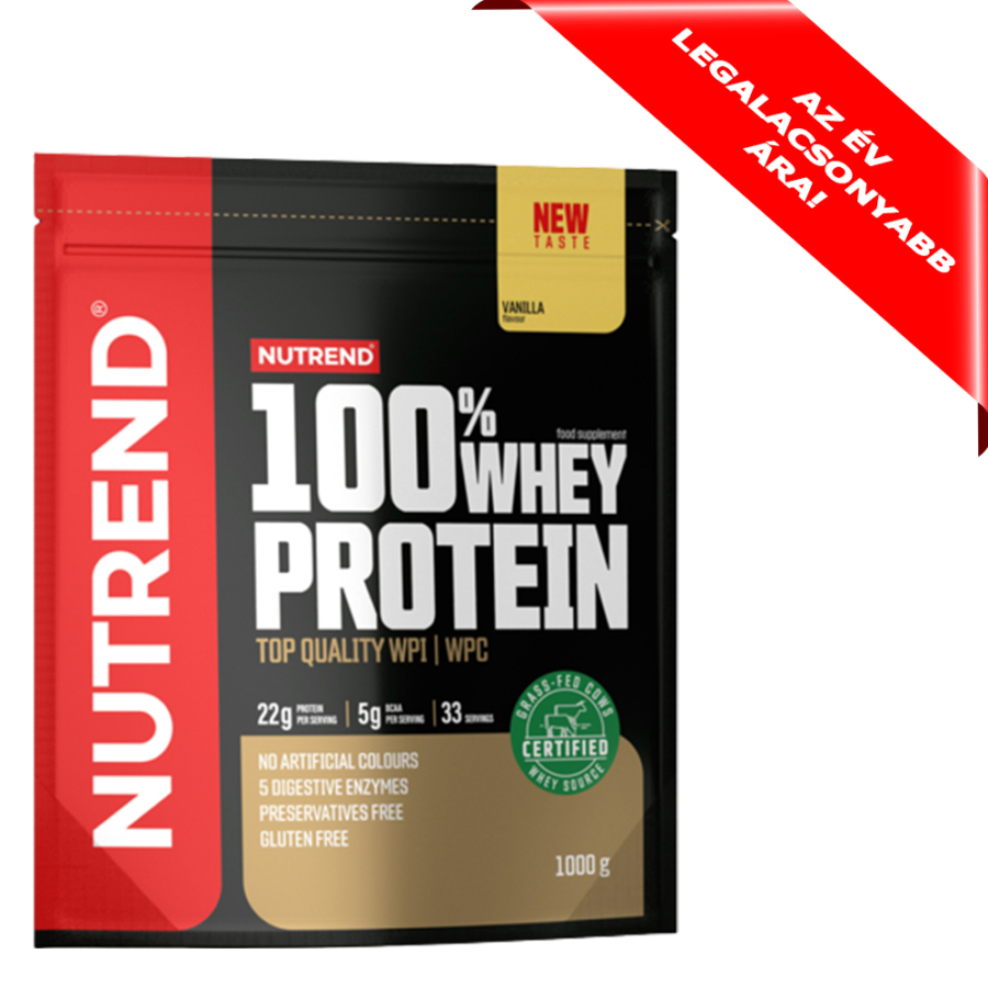 NUTREND 100% Whey Protein 1000g Vanilla